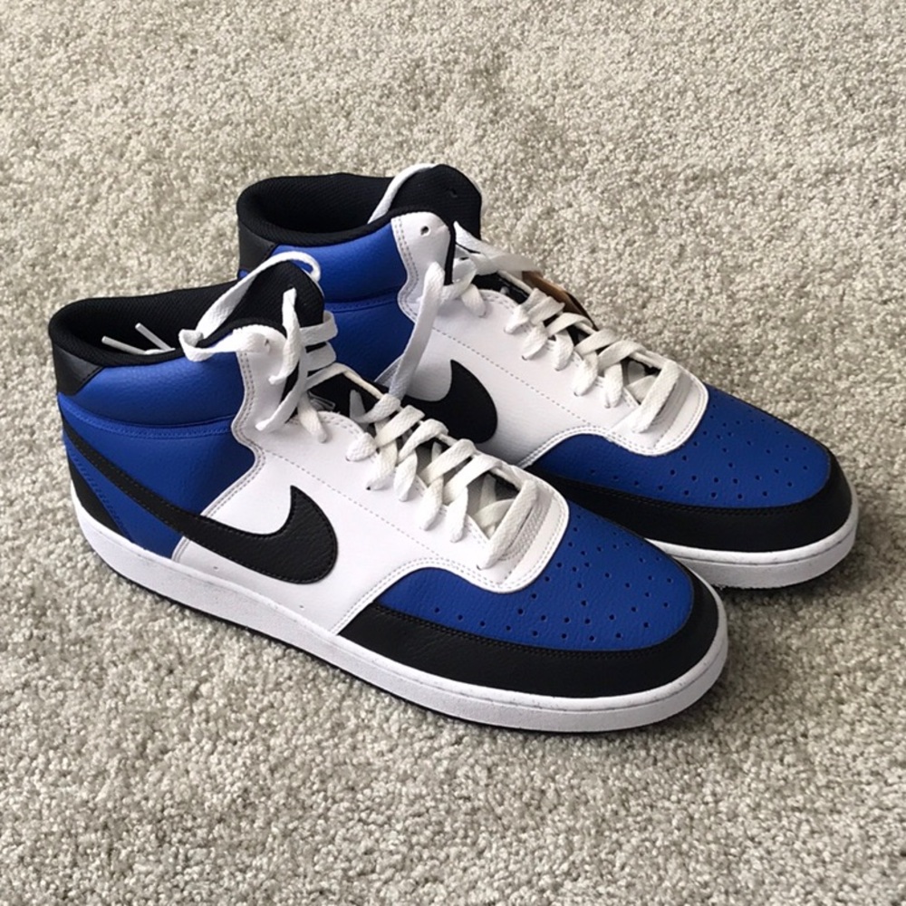 NWT Nike Men’s Basketball Court Vision Mid NN AF - size 13 - high top Blk blue